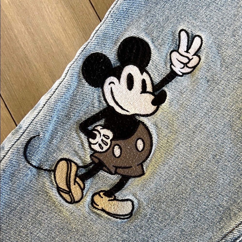 Mickey Mouse Patched Straight Leg Light Wash Denim Jeans from Her Universe - Picture 4 of 12